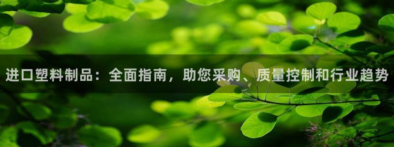 8827太阳集团官网：进口塑料制品：全面指南，助您采购、质量
