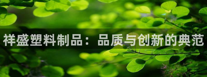 古天乐太阳网城：祥盛塑料制品：品质与创新的典范