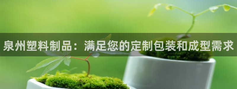 太阳集团电子游戏官网小额充值：泉州塑料制品：满足您的定制包装