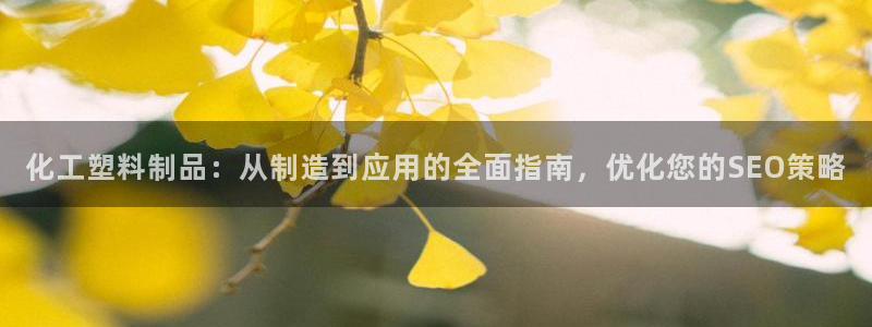 太阳集团游戏官网：化工塑料制品：从制造到应用的全面指南，优化