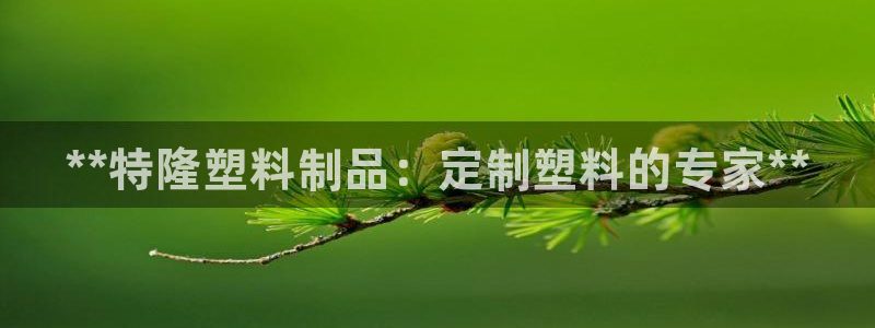 15vip太阳成集团：**特隆塑料制品：定制塑料的专家**