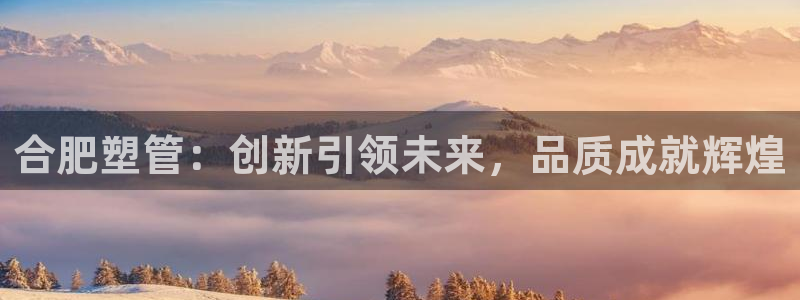 太阳集团电子游戏(中国)有限公司：合肥塑管：创新引领未来，品